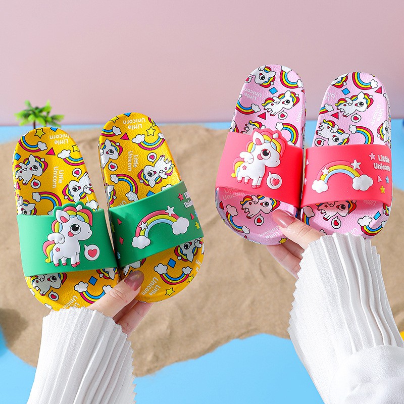 plazababyku LITTLE UNICORN Sandal Anak Selop Karet Import Berkualitas 2-8 Tahun