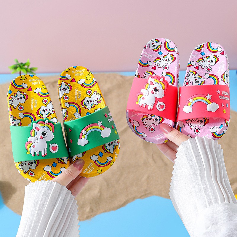 plazababyku LITTLE UNICORN Sandal Anak Selop Karet Import Berkualitas 2-8 Tahun