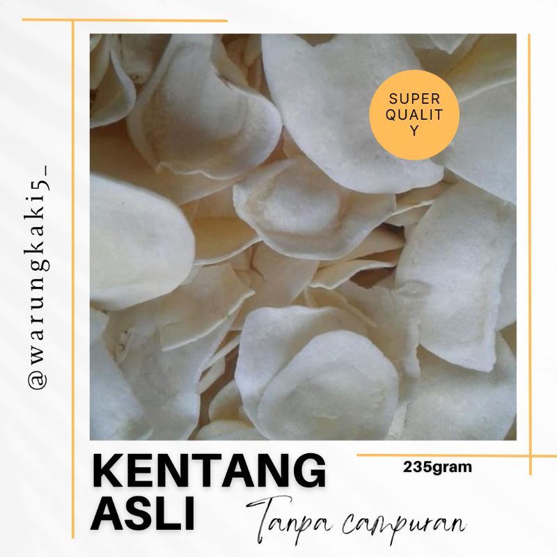 

Kerupuk Kentang Keripik Kentang Putih Original Camilan Enak Gurih