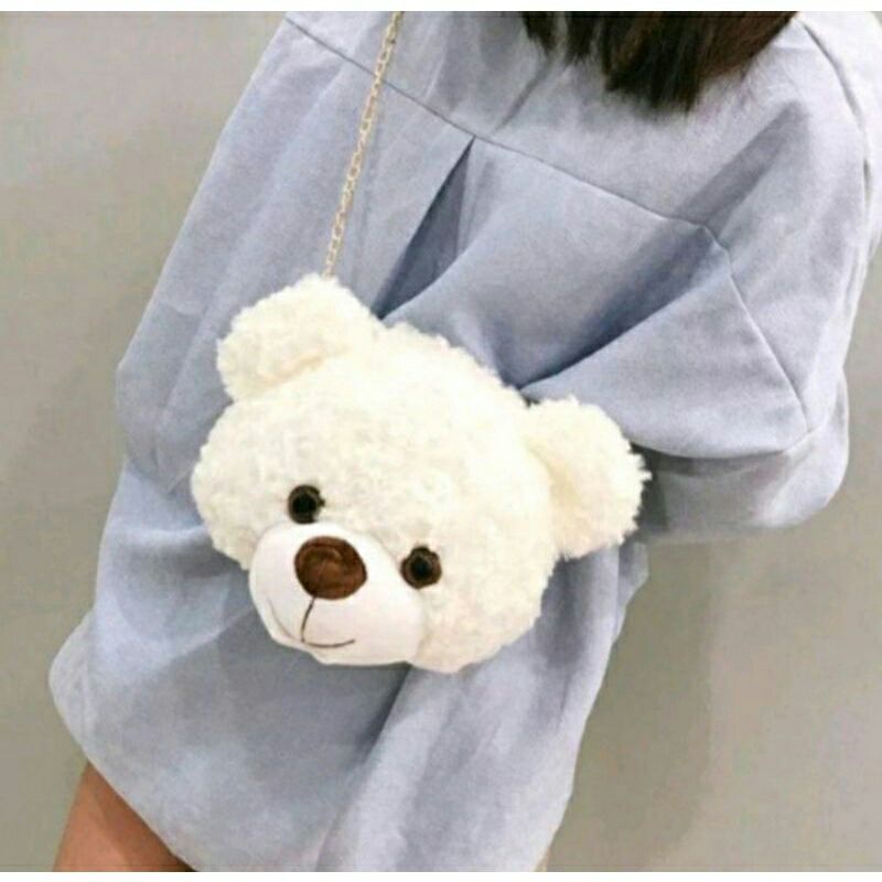TAS SELEMPANG BONEKA TEDY BEAR TAS HP SLINGBAG MINI