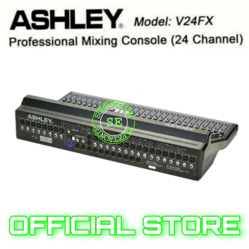 mixer audio 24 channel original ashley V24FX usb bluetooth recording