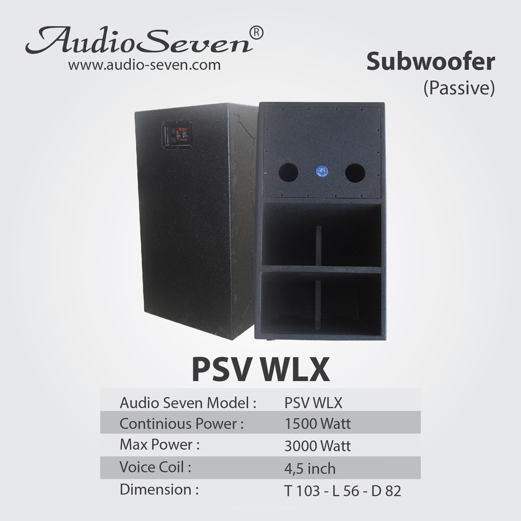 Speaker Pasif / Passive Subwoofer Psv WLX AudioSeven bukan HUPER Ori
