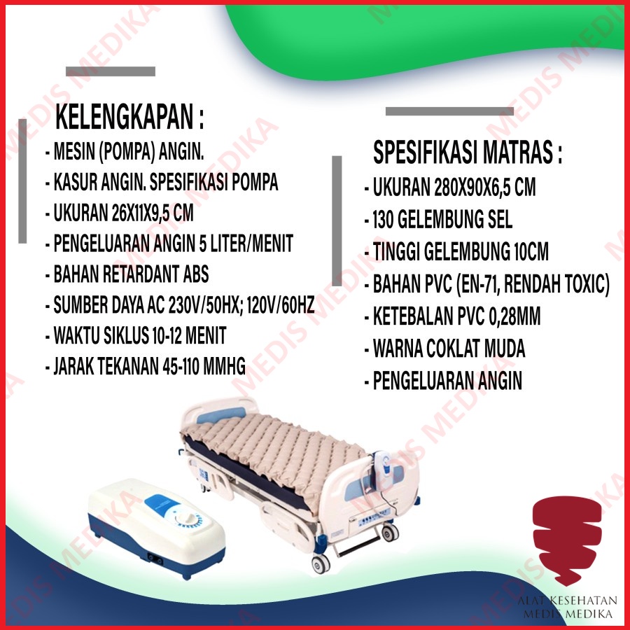 Matras Anti Decubitus 2500VF Nesco Matrass Luka Dekubitus Kasur Angin With pump 2500 VF