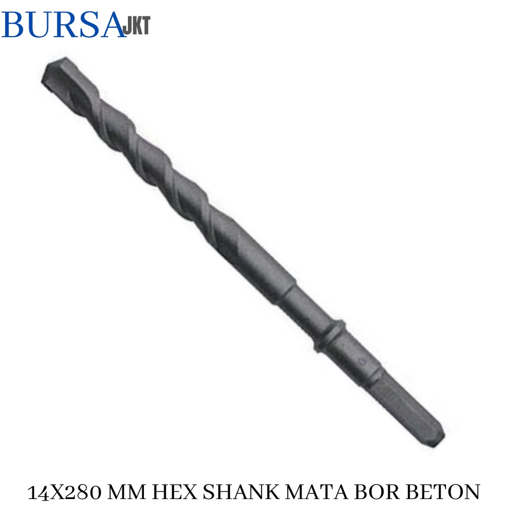 HEX SHANK BATU BETON PANJANG 280 MM TWIST TIP GUN BOR LISTRIK DRILL BIT 14 MM