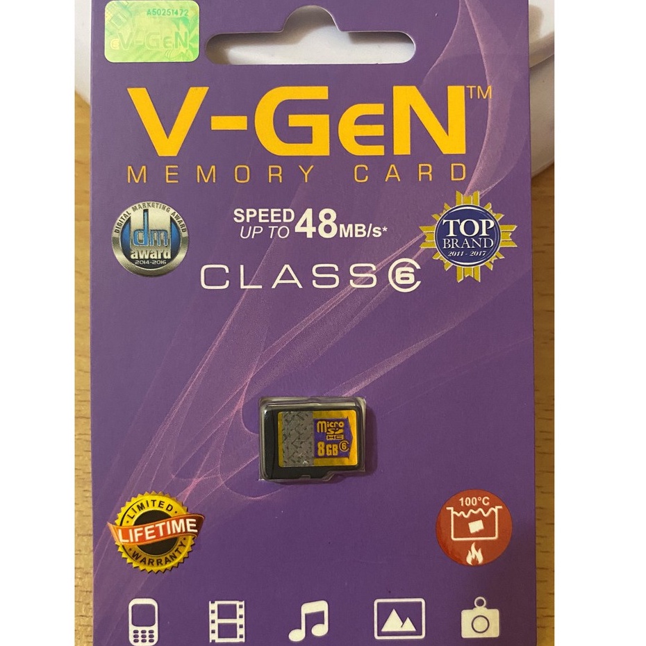 memory card vgen kelas 6 8gb