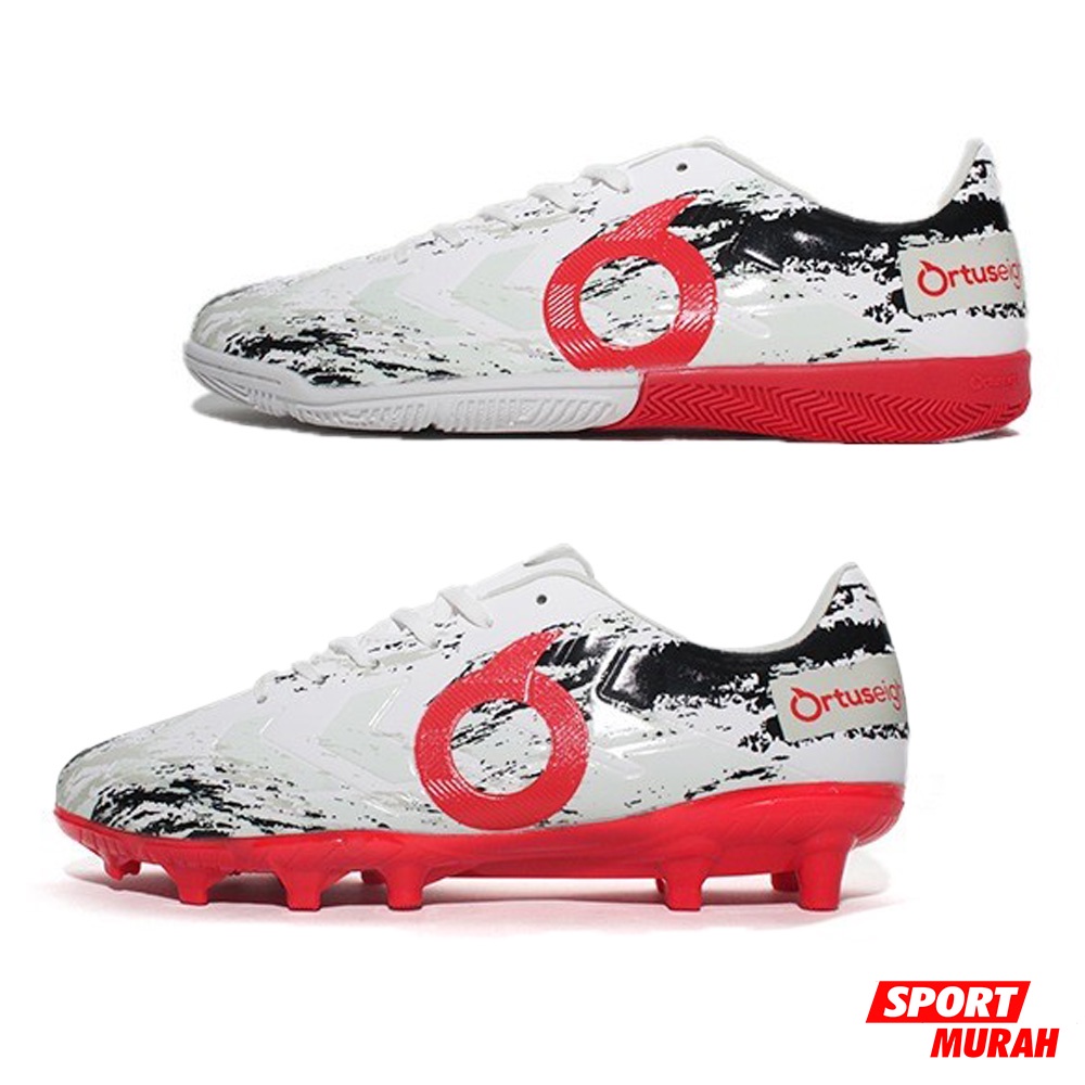 SEPATU FUTSAL & SOCCER ORTUSEIGHT INFERNO IN & FG WHITE/ORTRED/BLACK 020290, 010290