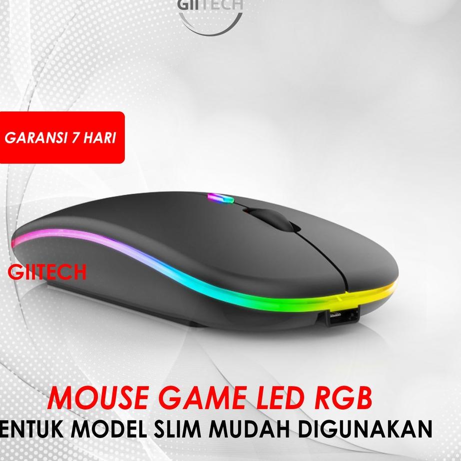 ◙ GIIME MOUSE SILENT RGB BENTUK SLIM NYAMAN DIPAKAI DESIGN ELEGAN - GIITECH ○