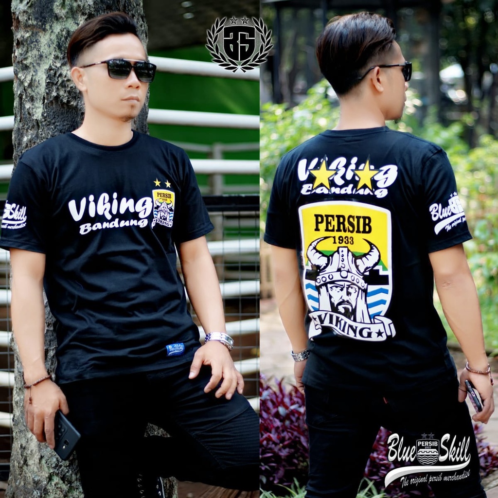 Kaos persib pendek / kaos bobotoh persib / kaos viking bandung untuk pria dan wanita / kaos originalblueskill