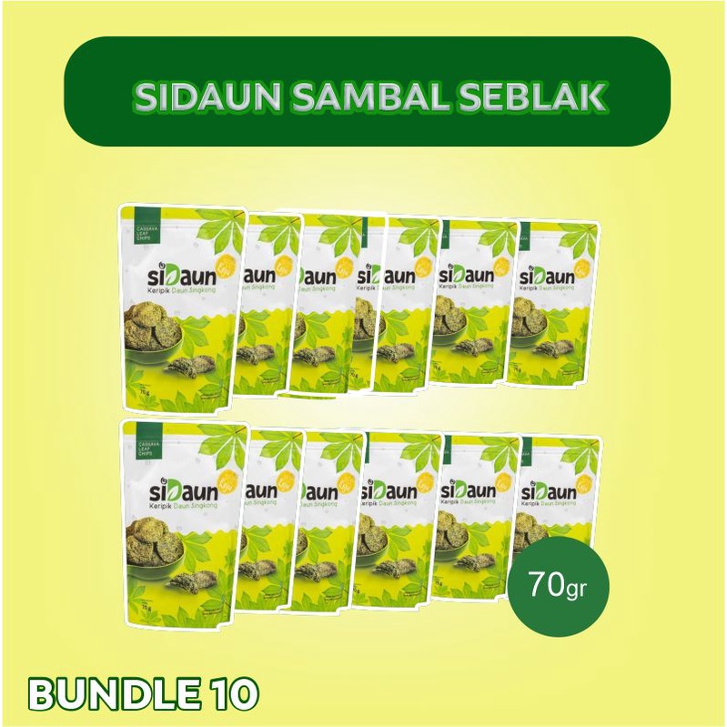 

SiDaun Singkong Rasa SAMBAL SEBLAK [70 gr] | Bundle 10