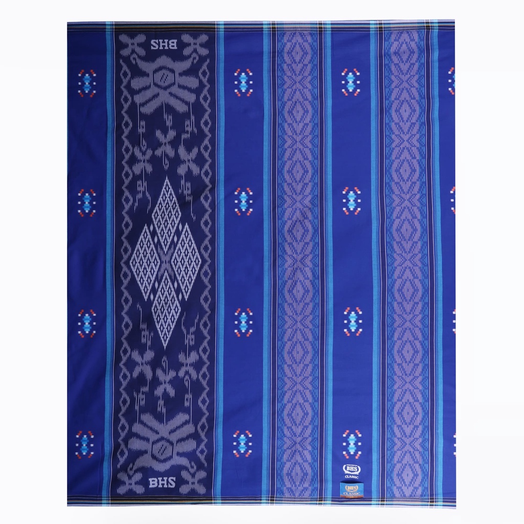 Sarung BHS Classic Gold Motif SSF Biru/ BHS SSF