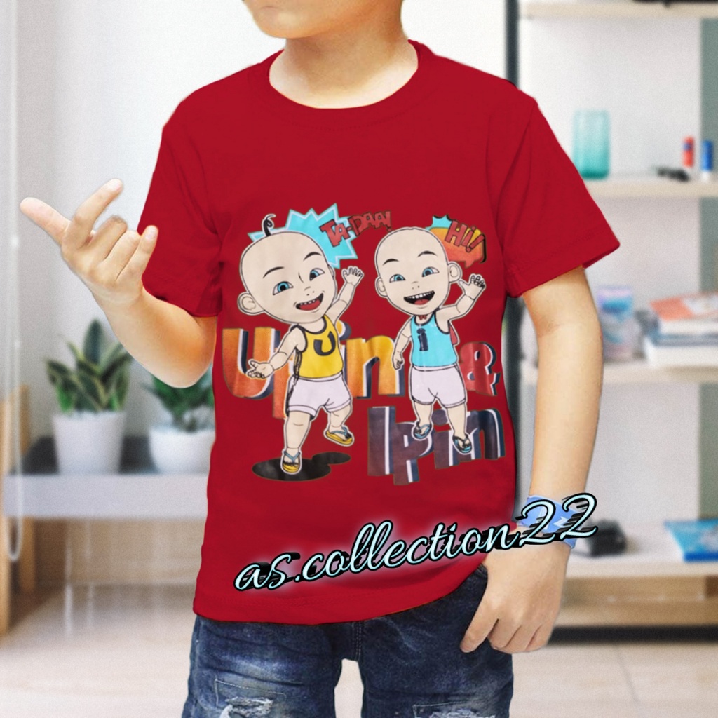 pakaian kaos anak upin ipin//USIA 1-10 TAHUN