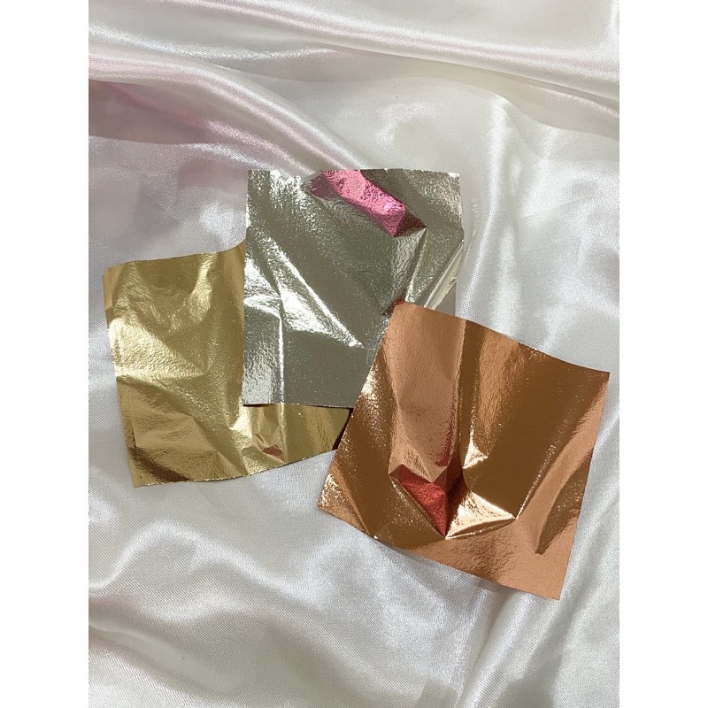 Kertas Foil Emas Perak Silver Tembaga Rose Gold Resin / Slime