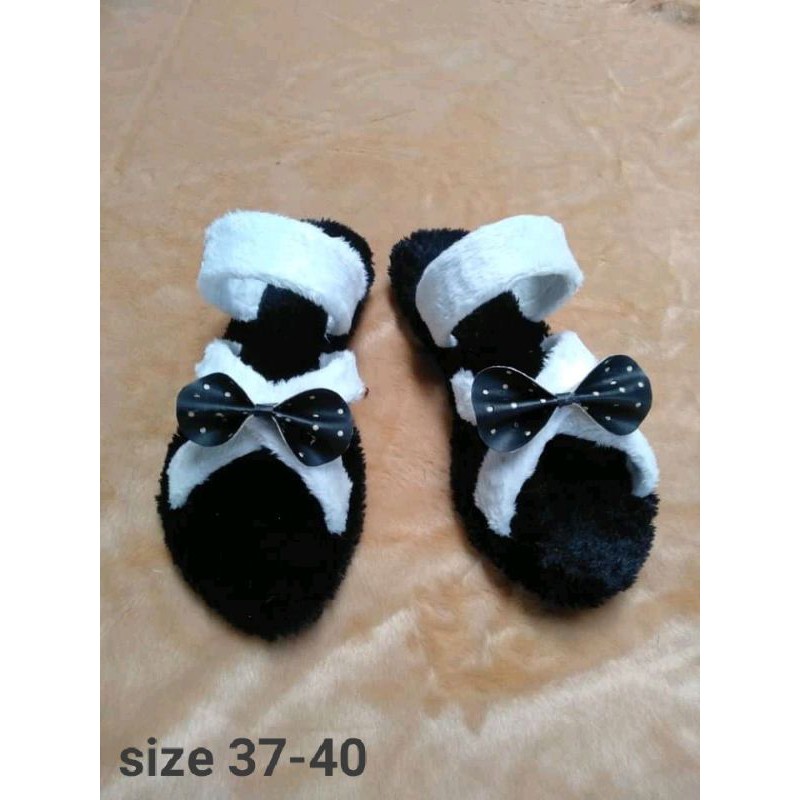 SANDAL BULU BONEKA | SANDAL WANITA SANDAL BULU PREMIUM SANDAL BULU KOREA MURAH