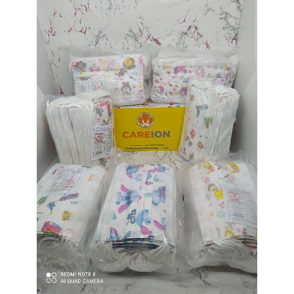 MASKER 3PLY ANAK CAREION ISI 50LEMBAR