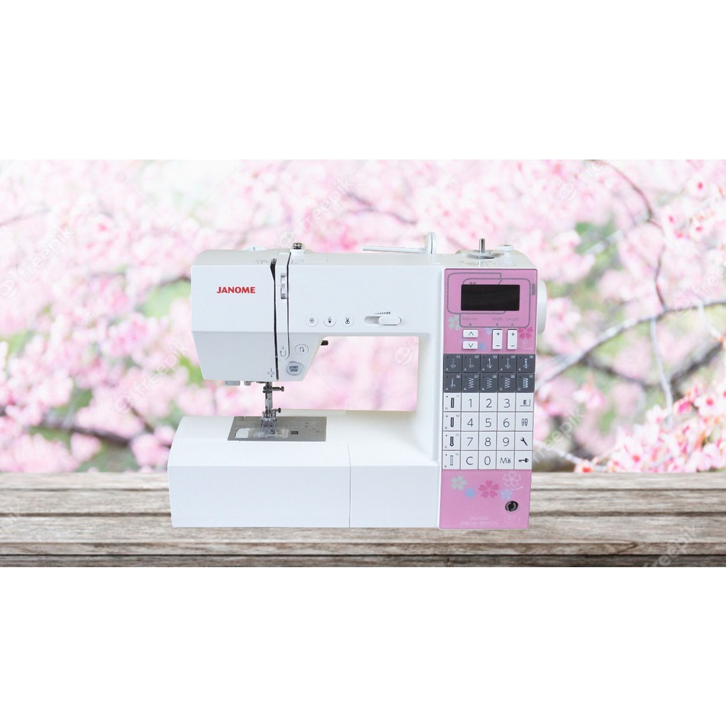 mesin jahit multifungsi janome dc7060 special edition - pink