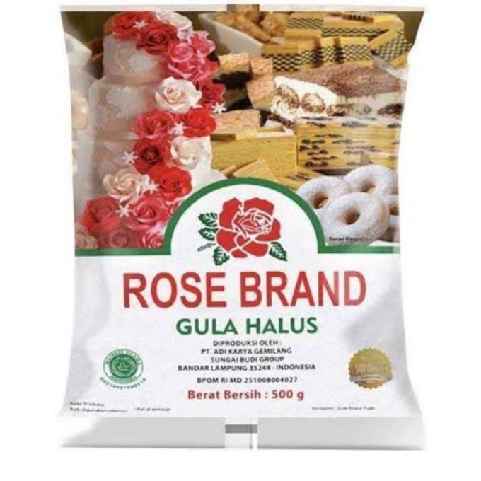 

Gula halus rose brand 500 gram