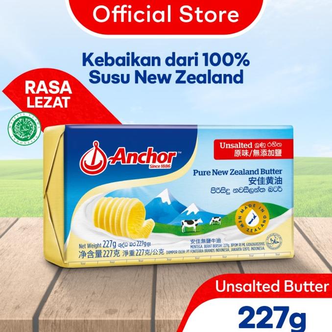 

(BISA COD) Anchor Mentega (Butter) Unsalted 227g FREE ONGKIR Kode 107