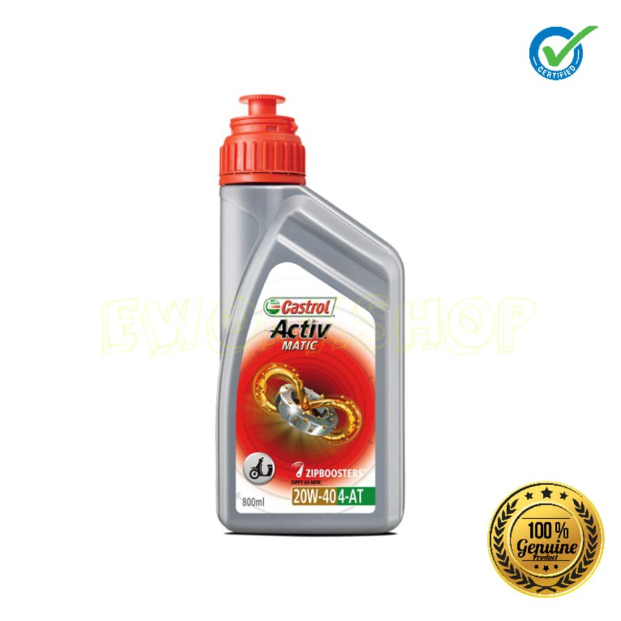 OLI CASTROL AKTIV MATIC 20W-40 0,8 L 100% Original Product