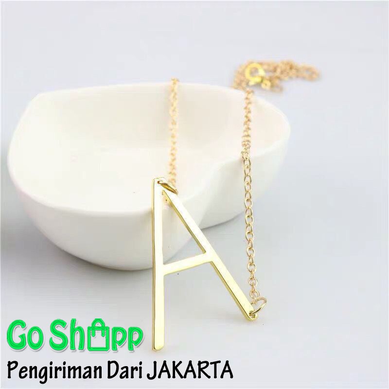 Kalung Alphabet V dan Z Titanium Anti Karat - Kalung Gold Alphabet - Kalung Fashion Import [K02]
