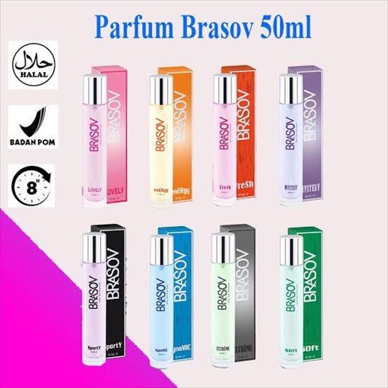 PARFUME BRASOV UNISEX 50ML TAHAN SELAMA 6-8JAM