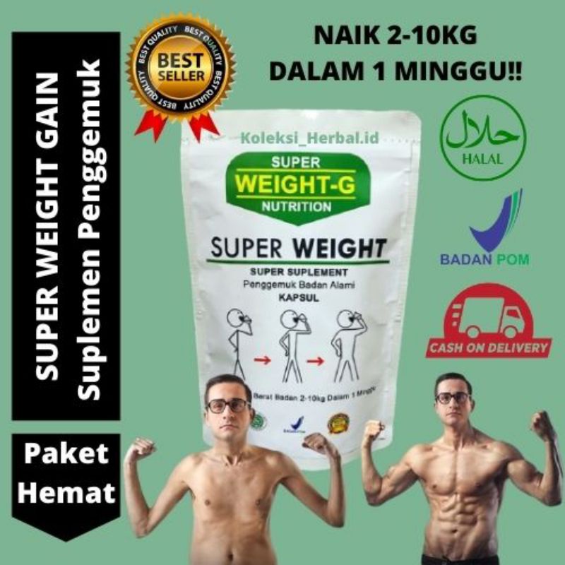 Penambah Berat Badan Dewasa dan Anak Menambah Nafsu Makan Super Weight Gain Original Kapsul