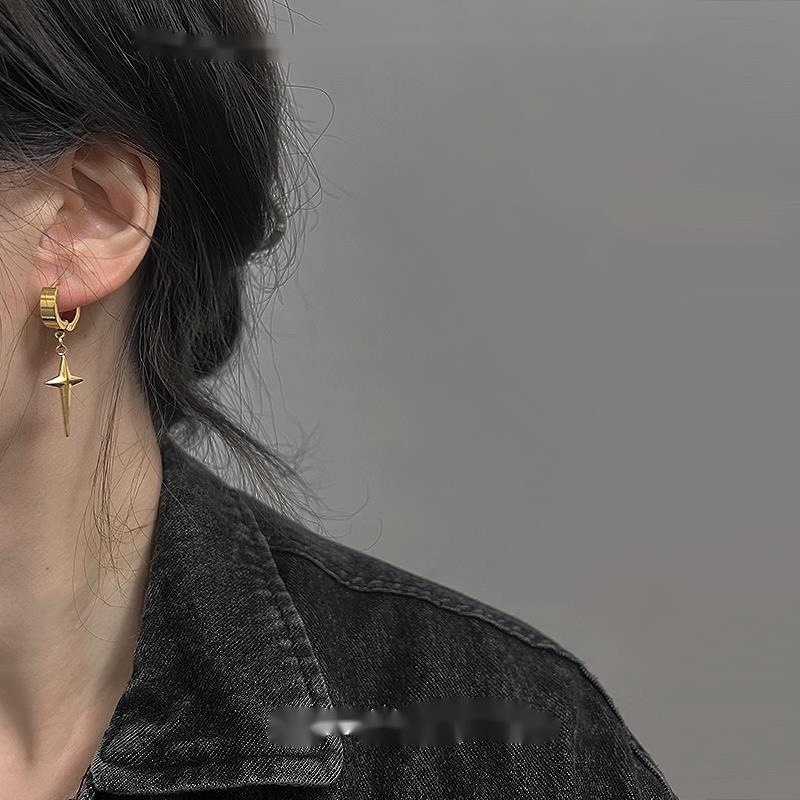 Anting Tusuk Motif Tulisan Doji Simple Ala Harajuku Untuk Wanita