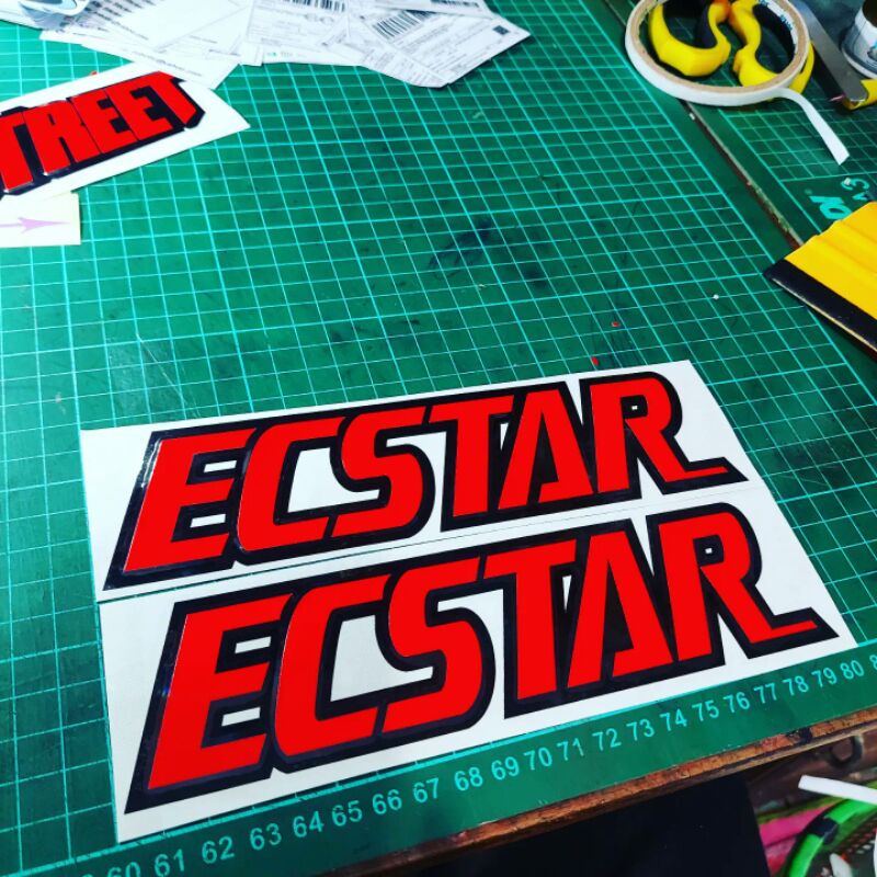 Sticker Cutting Ecstar Merah isi 2 pcs