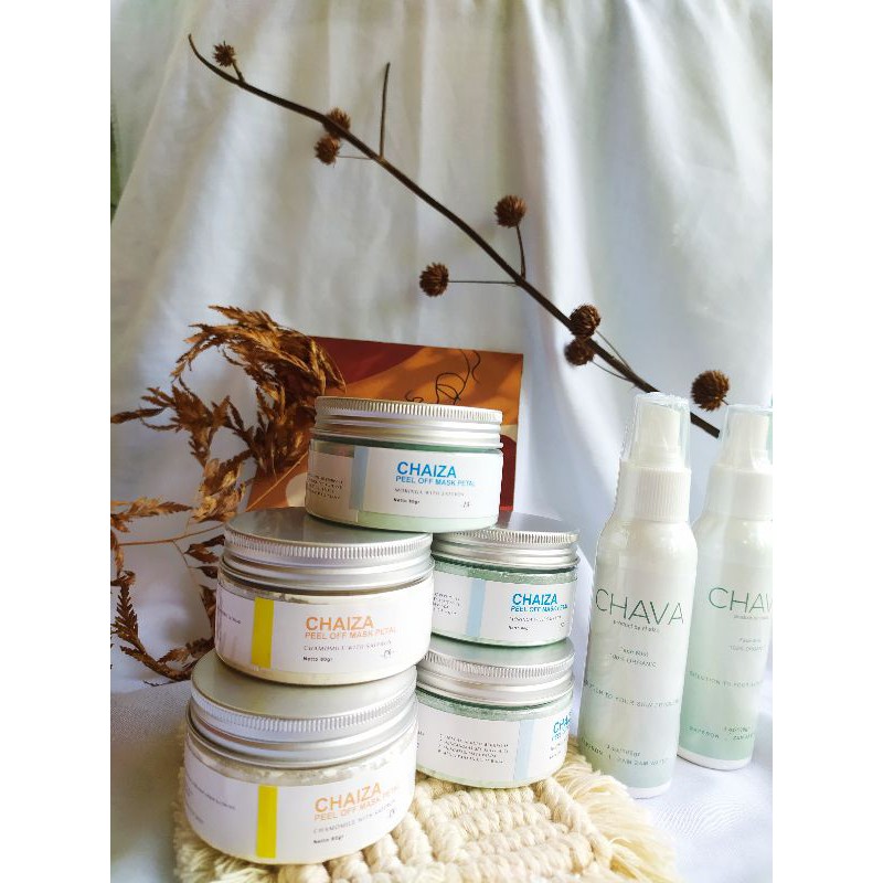 (READY SIAP KIRIM) Face mist Saffron Chava & Peel Off Mask Chaiza By Chaiza.Official (100% ORIGINAL)