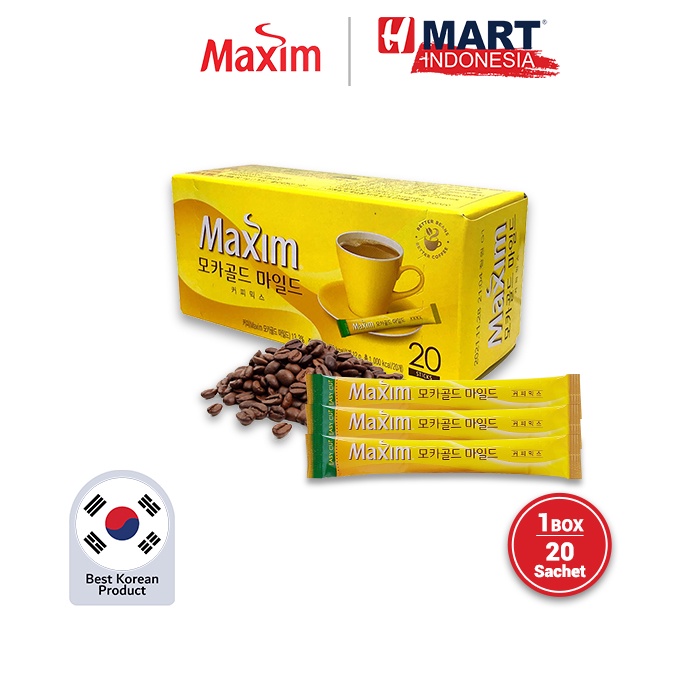 Maxim Mocca Gold Coffee Mix / Kopi Moka Korea 20 Sachet