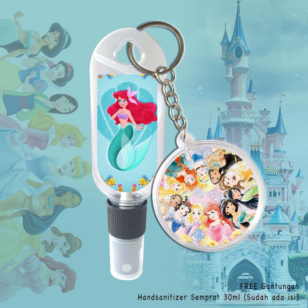 (FREE GANTUNGAN KUNCI) HAND SANITIZER SPRAY 30 ML CARTOON CUTE / BEST SELLER / ARIEL