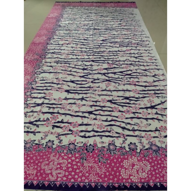 KAIN BATIK TULIS LASEM PINK PUTIH Original FULL TULIS NO PRINT NO CAP
