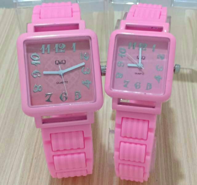 Cod Bayar Ditempat Jam Tangan Pria/Wanita Q&amp;Q Kotak Angka / Ready 6 Warna