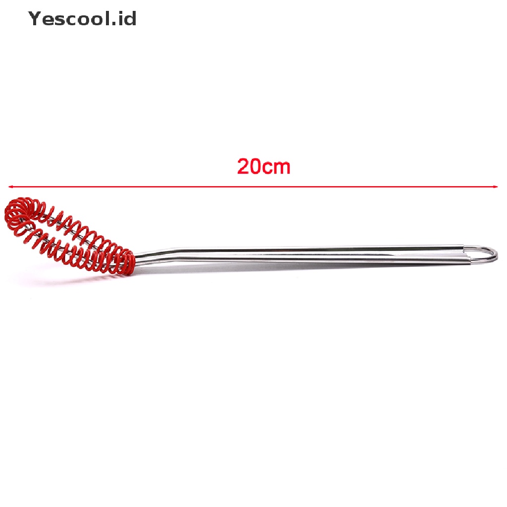 【Yescool】 Mini Egg Whisk Stainless Steel Beater Handheld Milk Frother Foamer Coffee Mixer .