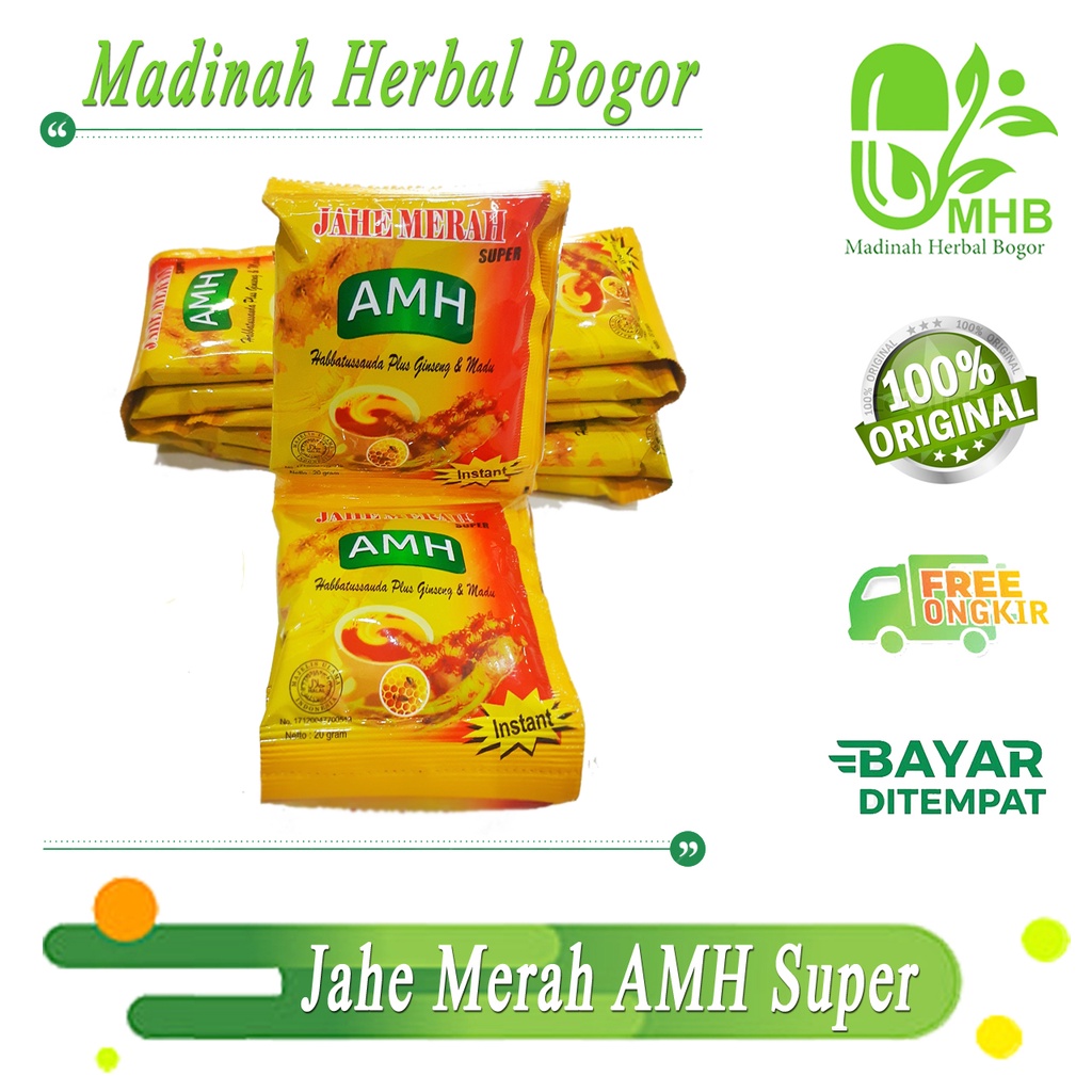 

AMH Jahe Merah AMH Super Per Renceng 12 Sachet | Minuman Jahe Terlaris