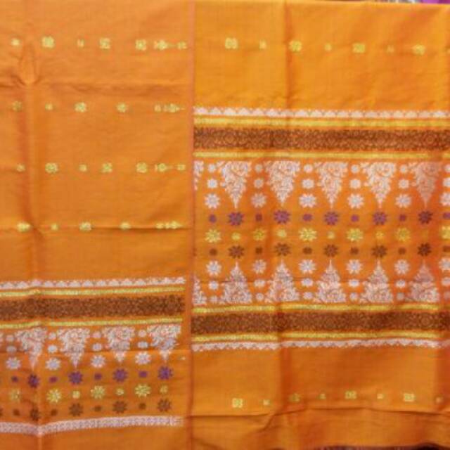 Songket tenun asli Palembang sadom tumpal ulos kristal gold