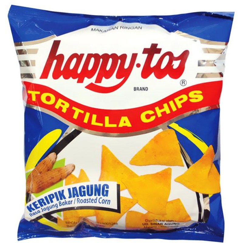 

happy tos Tortilla Chips Biru Jagung Bakar 55 g