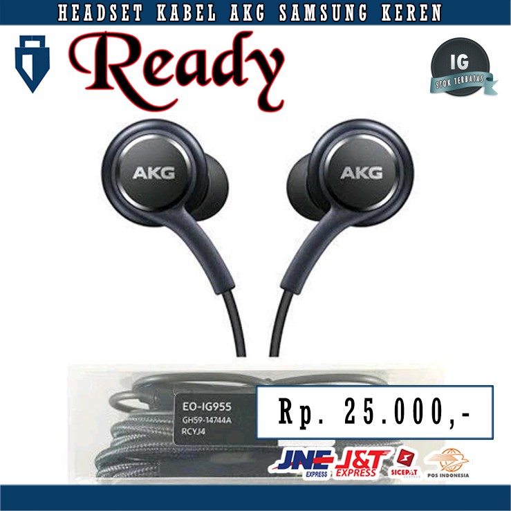 HEADSET KABEL AKG SAMSUNG / HEASET MURAH / HEADSET KARET / HEADSET MAKASSAR / KEREN /TETTA SHOP