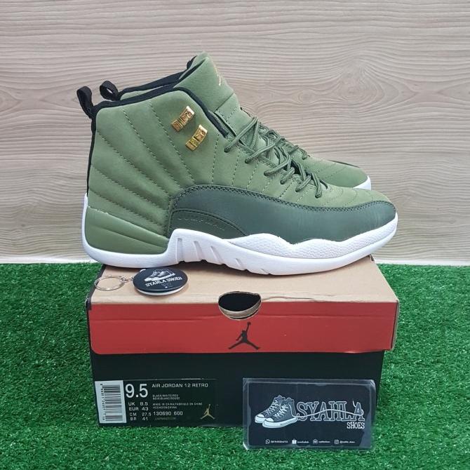 jordan 12 olive green