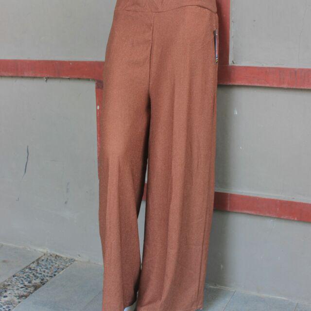 (S_C) CELANA KULOT CREPE PASIR POLOS-Mocca