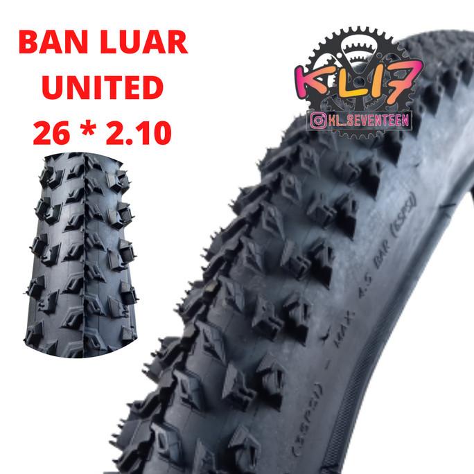 BAN LUAR 26 X 2.10 UNITED OSAKA PAKET BAN LUAR DAN DALAM SEPEDA 26 MTB