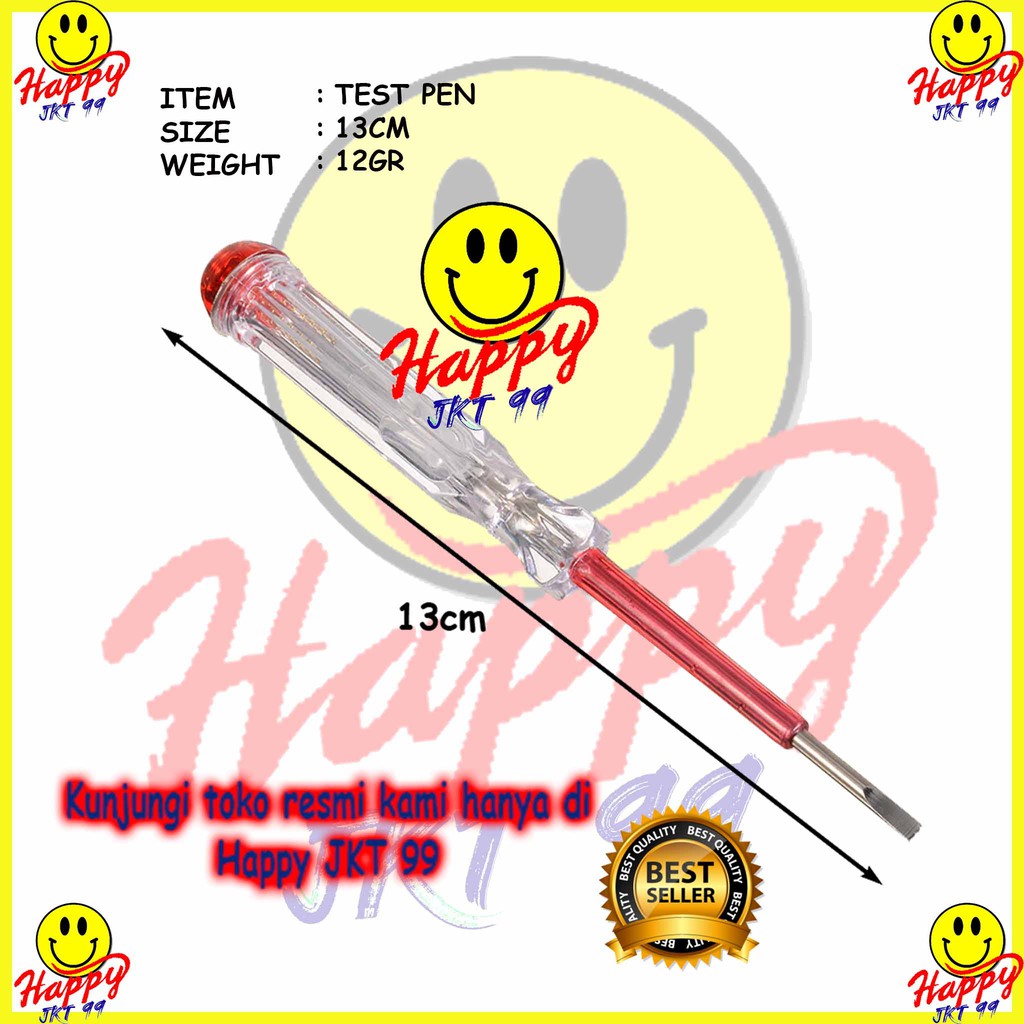 [ HAPPY JKT 99 ] TEST PEN TESPEN PES PEN LISTRIK OBENG 2 IN 1 2IN1