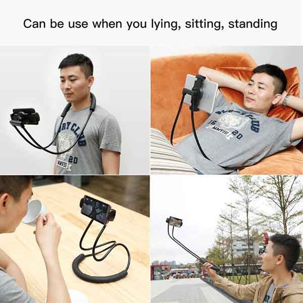 Trend-Lazypod Leher dan Pinggang / Holder HP Lazy Hanging Neck Cell Stand-MODEL CAPIT