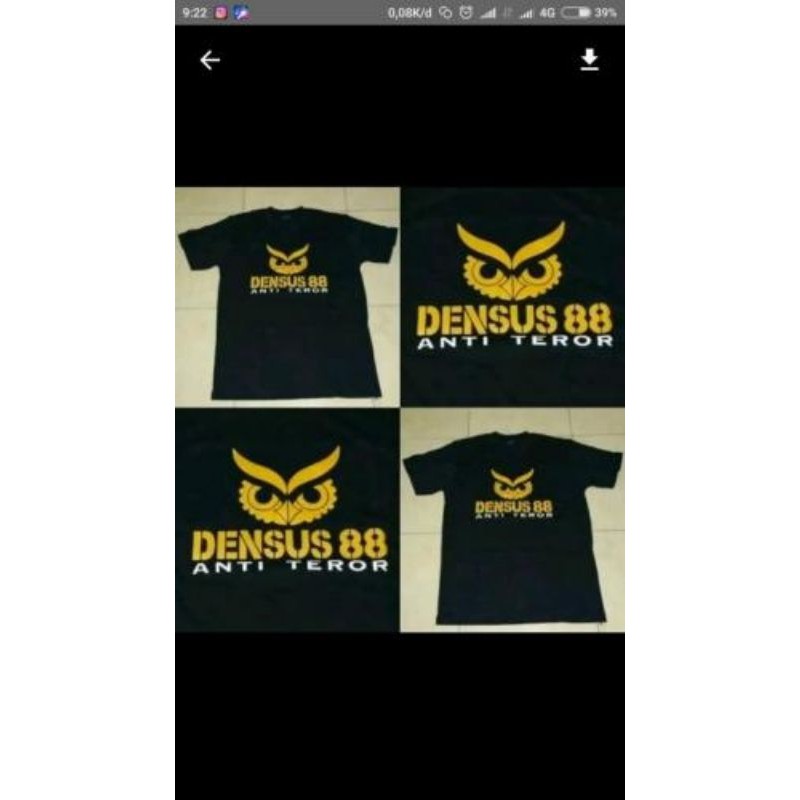 kaos/tshirt/baju DENSUS 88 ANTI TEROR