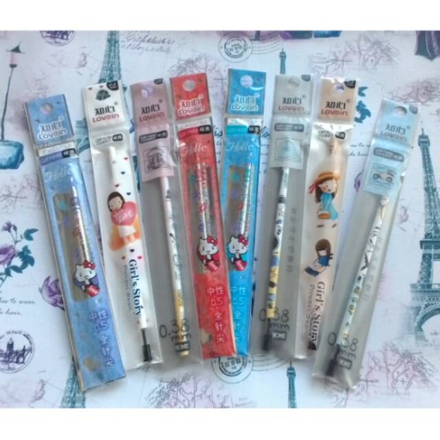 

Refill pulpen lucu tinta gel warna hitam