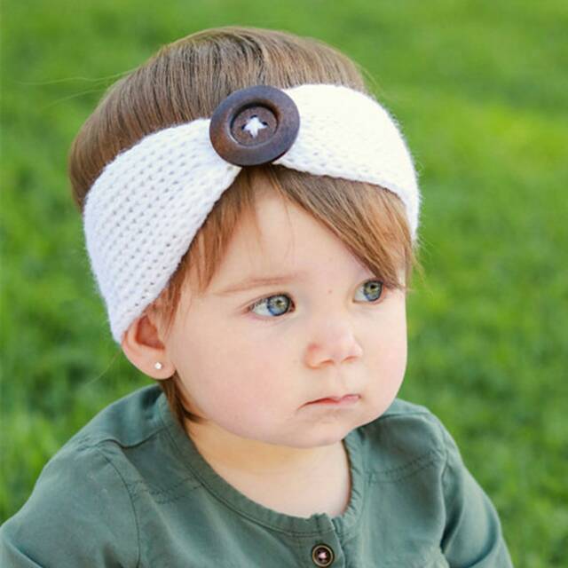 C43 Bandana anak / bandana bayi / headband bayi rajut bahan wol