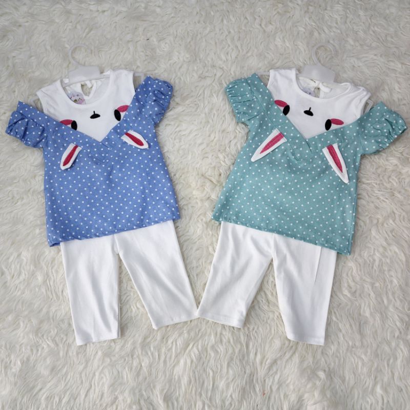 baju bayi perempuan stelan celana babygirl