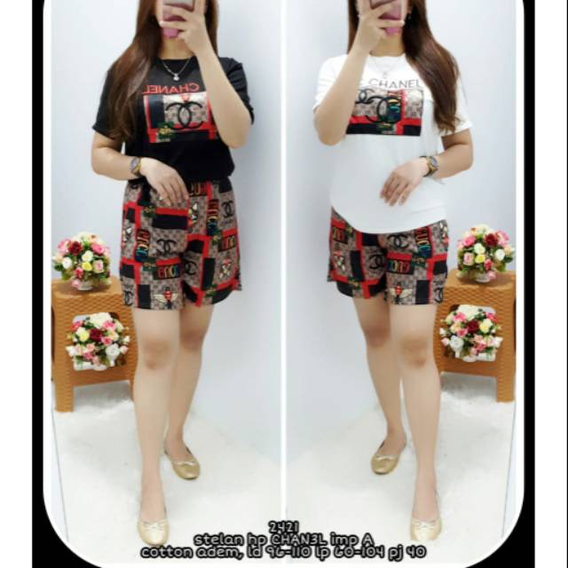 Set wanita_stelan hotpants chanel import premium