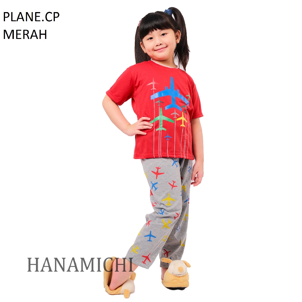 Hanamichi PLANE.CP Setelan Baju Tidur Anak Lengan Pendek