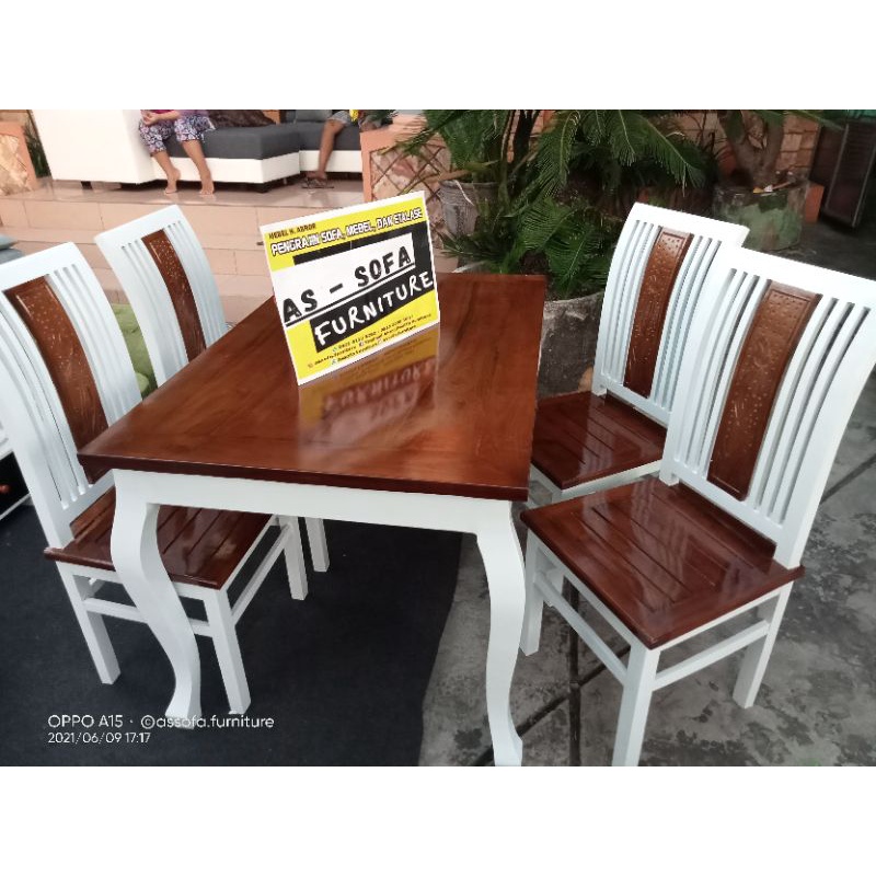 Meja Makan Jati Kursi 4