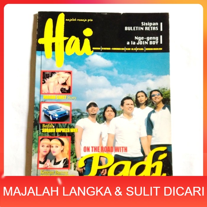 Majalah HAI No.43 Nov 2001 Cover PADI Langka